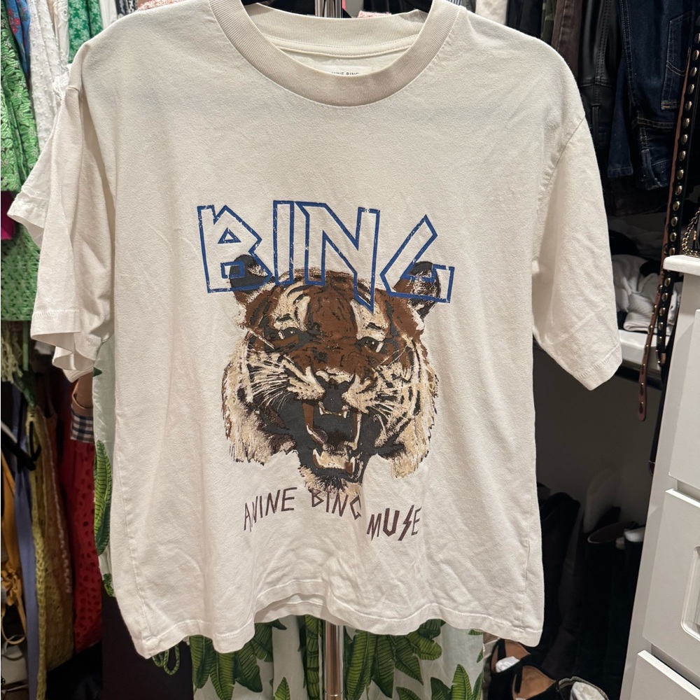 Anine Bing White Graphic T-Shirt